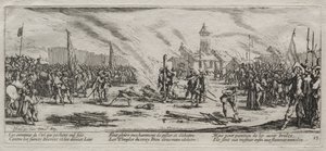 Les Grandes Misères de la Guerre : Bûcher, 1633