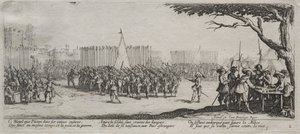 Les Grandes Misères de la guerre : Enrôlement des troupes - Jacques Callot