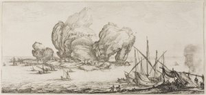 La bataille navale, de Diverses scènes conçues à Florence - Jacques Callot