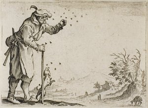 Le paysan attaqué par des abeilles, des Caprices