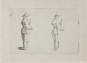 Le paysan tenant un gobelet, des Caprices - Jacques Callot