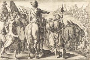 Les troupes en marche, vers 1614 - Jacques Callot