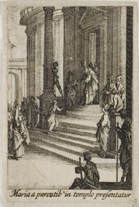 La Vierge Marie présentée au Temple, extrait de La vie de la Vierge - Jacques Callot