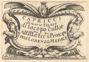 Page de titre pour "Les Capricci"