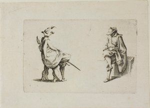Deux hommes assis, extrait des Caprices
