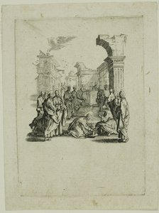 Laver les pieds, extrait de La petite passion - Jacques Callot
