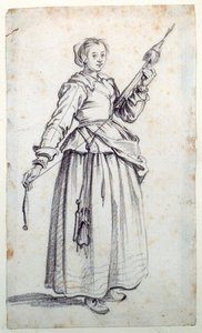 Femme avec fuseau - Jacques Callot
