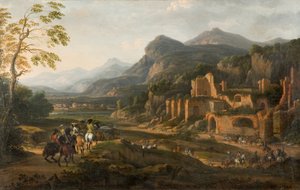 Paysage avec cavaliers - Jacques Courtois