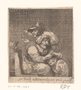Une vieille femme épouillant un enfant - Jacques Dassonville (attributed to)