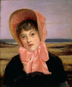Fille au chapeau rose