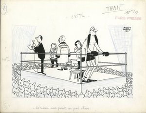 Paris-Presse, Satirique en N  B - Jacques Faizant