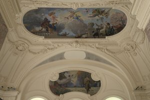 Décoration du pavillon Nord du Petit Palais - Le triomphe de Paris (plafond) - Paris, capitale intellectuelle (Demi-coupole), entre 1913 et 1919 - Jacques Fernand Humbert