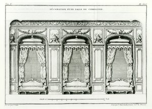 Un élégant salon parisien, début 1770, de Cours d
