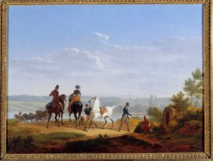 Paysage avec personnages et cavaliers