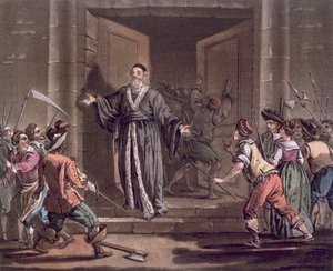 Mathieu Molé (1584-1656) harangué par le peuple, gravé par Jean Baptiste Morret, 1792 - Jacques Francois Joseph Swebach