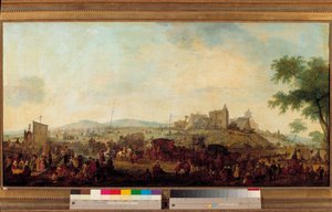 Vue du camp de manœuvres militaires établi sous le commandement du Prince de Condé près de Saint-Omer du 5 août au 25 septembre 1788 Il s