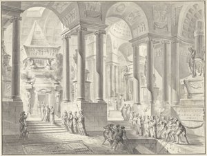 Funérailles dans un intérieur classiciste imaginaire - Jacques François Blondel