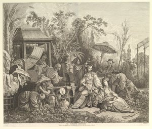 Le Jardin Chinois, de Chinoiseries, après 1743 - Jacques Gabriel Huquier