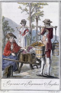 Paysans anglais - dans "Encyclopedia of Travels" de Grasset St Sauveur, éd. 1796 - Jacques Grasset de Saint Sauveur