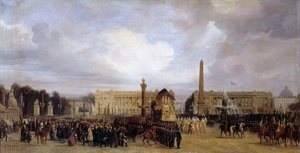 Le cortège funèbre de Napoléon Ier passant par la Place de la Concorde, 15 décembre 1840