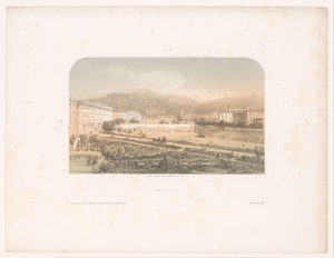 Vue sur le Jardin public et le Pont-Neuf à Nice