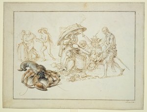 Homard et deux sorcières, vers 1602 - Jacques II de Gheyn