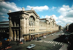 Vue de la façade de la Gare du Nord, construite en 1861-63