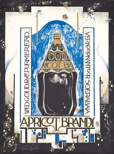 Affiche publicitaire pour le brandy d