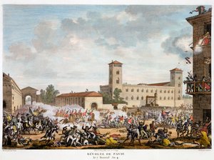 Révolte à Pavie, Italie 7 Prairial, An 4