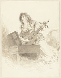 Dame jouant de la guitare