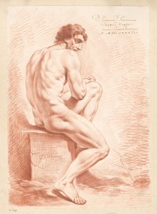 Homme nu assis, vu de dos (1er prix 1783)