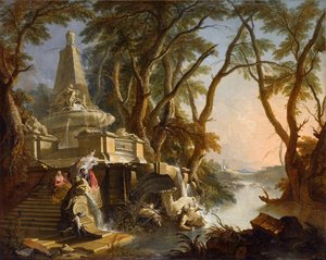 Paysage imaginaire : La rivière