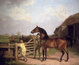 "Bay Ascham", un étalon conduit à une jument, 1804