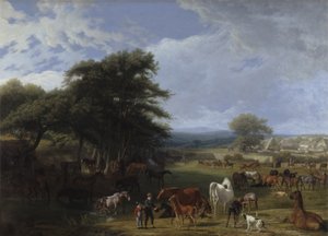 Écurie de Lord River, Stratfield Saye - Jacques Laurent Agasse