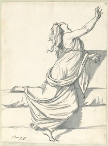 Une femme bouleversée avec la tête renversée - Jacques Louis David