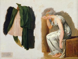 Une toge verte et Camille, étude pour 