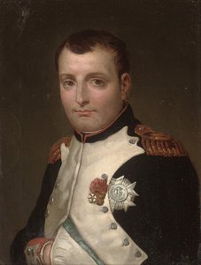 (détail) de Napoléon dans son étude au Palais des Tuileries - Jacques Louis David