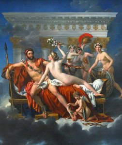 French: Mars désarmé par Vénus Mars disarmed by Venus - Jacques Louis David