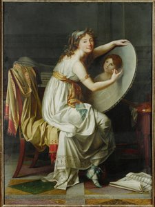 Mademoiselle Ducreux (painting on canvas) - Jacques Louis David