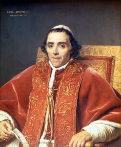 Pie VII (1742 - 1823). Peinture de Jacques Louis David (1748-1825). Musée du Louvre. Paris - Jacques Louis David