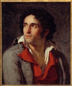 Portrait présumé du geôlier du peintre Jacques Louis David resté en prison après la chute de Robespierre en 1794