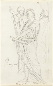 Croquis de trois figures classiques - Jacques Louis David