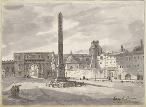 La Piazza del Popolo - Jacques Louis David