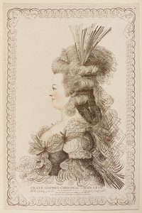 Portrait calligraphique de Marie Antoinette