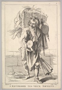 Copie inversée de A Racomoder les Vieux Souflets, du Cri - Jacques Philippe Le Bas