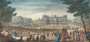 Le Palais du Luxembourg à Paris, vu du jardin. 1729
