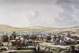 Napoléon visitant les travaux de siège à Dantzig dirigés par le maréchal Lefebvre (9 mai 1807), gravure de François Jacques Dequevauviller, dessin de Jacques François Joseph Swebach-Desfontaines