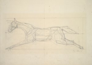 Série de jockeys, no.2 (Cheval vu de côté) - Jacques Villon