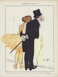 Illustration for Le Rire (colour litho)