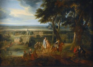 Rodolphe de Habsbourg remettant son cheval à un prêtre délivrant le viatique, vers 1613-86 - Jacques d